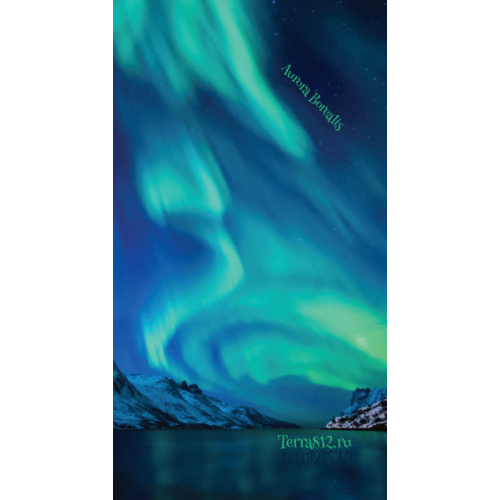 Бандана-труба Терра Северное сияние / Aurora Borealis синяя  11382